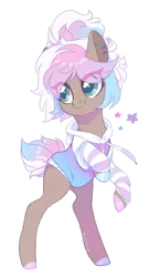 Size: 732x1360 | Tagged: safe, artist:shady-bush, derpibooru import, oc, oc:nova (lullabyprince), unofficial characters only, earth pony, pony, clothes, female, hoodie, mare, rearing, simple background, solo, transparent background, white outline