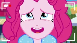 Size: 1280x720 | Tagged: safe, derpibooru import, screencap, pinkie pie, equestria girls, equestria girls series, five lines you need to stand in, spoiler:eqg series (season 2), drool, female, out of context, solo