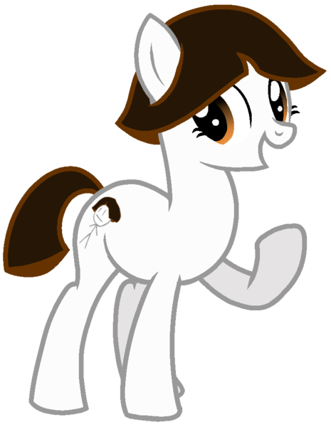 Size: 768x992 | Tagged: safe, artist:rainbow eevee, derpibooru import, ponified, earth pony, pony, base used, battle for dream island, bfdi, brown eyes, brown mane, dora (bfdi), dora the explorer, female, mare, raised hoof, simple background, solo, transparent background, wat
