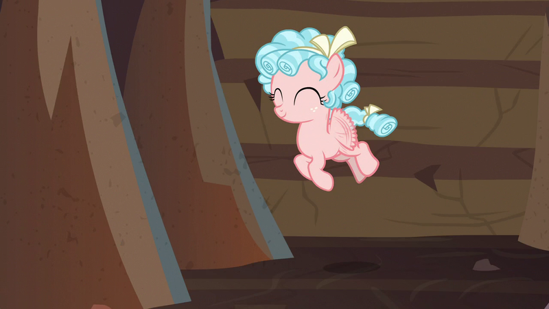 Size: 1280x720 | Tagged: safe, derpibooru import, screencap, cozy glow, pegasus, pony, frenemies (episode), buzzing wings, cozybetes, cute, eyes closed, female, filly, flying, foal, solo, wings