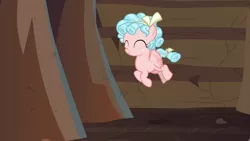 Size: 1280x720 | Tagged: safe, derpibooru import, screencap, cozy glow, pegasus, pony, frenemies (episode), buzzing wings, cozybetes, cute, eyes closed, female, filly, flying, foal, solo, wings