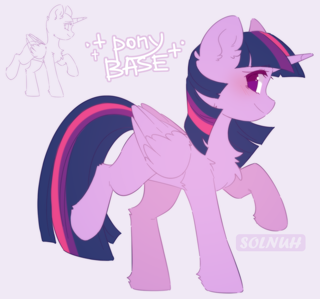 Size: 1134x1059 | Tagged: safe, artist:solnuh, derpibooru import, twilight sparkle, twilight sparkle (alicorn), alicorn, pony, blushing, chest fluff, ear fluff, looking at you, solo