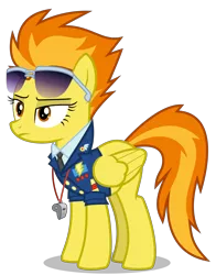 Size: 4000x5098 | Tagged: safe, artist:fikrieka, derpibooru import, spitfire, pegasus, pony, the washouts (episode), absurd resolution, clothes, female, mare, simple background, solo, sunglasses, transparent background, uniform, vector, wonderbolts dress uniform