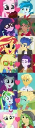Size: 1168x4184 | Tagged: safe, artist:themexicanpunisher, derpibooru import, applejack, dirk thistleweed, flash sentry, fluttershy, pinkie pie, ragamuffin (equestria girls), rainbow dash, rarity, sandalwood, sci-twi, sunset shimmer, thunderbass, timber spruce, twilight sparkle, zephyr breeze, accountibilibuddies, eqg summertime shorts, equestria girls, equestria girls (movie), equestria girls series, how to backstage, inclement leather, legend of everfree, overpowered (equestria girls), pet project, rainbow rocks, spring breakdown, twilight under the stars, spoiler:choose your own ending (season 2), spoiler:eqg series (season 2), accountibilibuddies: rainbow dash, appledirk, cake, camp everfree logo, camp everfree outfits, checklist in the comments, clothes, crack shipping, female, flashimmer, food, geode of sugar bombs, geode of super speed, geode of super strength, magical geodes, male, pinkiebass, ponytail, rarimuffin, sandalshy, shipping, shipping domino, straight, timbertwi, zephdash