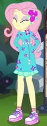 Size: 262x700 | Tagged: safe, derpibooru import, screencap, fluttershy, equestria girls, equestria girls series, lost and pound, spoiler:choose your own ending (season 2), spoiler:eqg series (season 2), clothes, cropped, cute, geode of fauna, happy, happyshy, lost and pound: fluttershy, magical geodes, shoes, shyabetes, sneakers