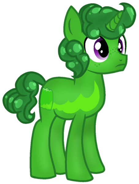 Size: 838x1111 | Tagged: safe, artist:rainbow eevee, derpibooru import, ponified, food pony, original species, pony, unicorn, battle for dream island, bfdi, food, freckles, gelatin, gelatin (bfdi), implied party favour, jelly, male, simple background, solo, transparent background