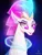 Size: 2200x2880 | Tagged: safe, artist:zidanemina, derpibooru import, queen novo, seapony (g4), my little pony: the movie, blue background, bust, collar, crown, digital art, eyelashes, eyeshadow, female, fin wings, fins, glow, glowing eyes, high res, image, jewelry, lidded eyes, looking sideways, makeup, neon, neon colors, ocean, open mouth, png, portrait, purple eyes, regalia, seaquestria, signature, simple background, smiling, solo, underwater, water, wings