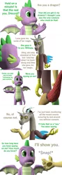 Size: 1920x5400 | Tagged: 3d, artist:papadragon69, comic, comic:spike's cyosa, cyoa, derpibooru import, discord, dragon, dream, male, older, older spike, safe, snap, source filmmaker, spike, teenager, teenage spike, white room, winged spike