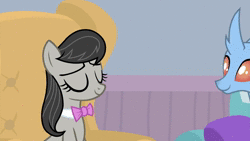 Size: 1920x1080 | Tagged: safe, derpibooru import, screencap, carapace (character), octavia melody, changedling, changeling, a horse shoe-in, animated, sound, webm
