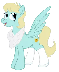 Size: 900x1100 | Tagged: safe, artist:sixes&sevens, derpibooru import, ponified, pegasus, pony, boots, boots on hooves, clothes, doctor who, feather boa, female, jo grant, shoes, simple background, solo, spread wings, transparent background, wings