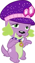 Size: 2555x4639 | Tagged: safe, artist:red4567, derpibooru import, spike, spike the regular dog, dog, equestria girls, equestria girls series, lost and pound, spoiler:choose your own ending (season 2), spoiler:eqg series (season 2), lost and pound: spike, male, paws, simple background, sitting, spike's dog collar, spike's festival hat, transparent background, vector