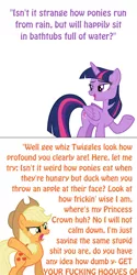 Size: 800x1600 | Tagged: safe, derpibooru import, applejack, twilight sparkle, twilight sparkle (alicorn), alicorn, pony, comic, proverb, rant, snapplejack, vulgar