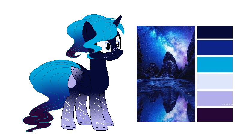 Size: 791x452 | Tagged: safe, artist:su-star, derpibooru import, oc, oc:midnight stars (ice1517), unofficial characters only, alicorn, pony, alicorn oc, female, freckles, horn, mare, markings, reference sheet, simple background, solo, transparent background, wings