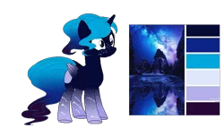 Size: 791x452 | Tagged: safe, artist:su-star, derpibooru import, oc, oc:midnight stars (ice1517), unofficial characters only, alicorn, pony, alicorn oc, female, freckles, horn, mare, markings, reference sheet, simple background, solo, transparent background, wings