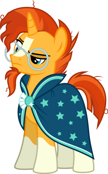 Size: 3381x5423 | Tagged: safe, artist:drakizora, derpibooru import, sunburst, pony, unicorn, the times they are a changeling, clothes, glasses, male, robe, simple background, skeptical, socks (coat marking), solo, stallion, sunburst's glasses, sunburst's robe, transparent background, vector