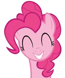 Size: 9895x11750 | Tagged: safe, artist:mrkat7214, derpibooru import, pinkie pie, earth pony, pony, ^^, absurd resolution, bust, cute, diapinkes, eyes closed, female, grin, mare, simple background, smiling, smiling at you, solo, transparent background, vector