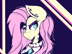 Size: 4000x3000 | Tagged: safe, artist:chaosmauser, derpibooru import, fluttershy, pegasus, pony, 1980's, aesthetics, fluttergoth, persona 5, solo