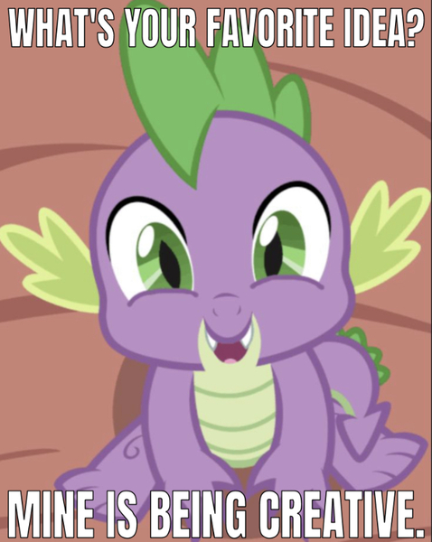 Size: 641x805 | Tagged: safe, artist:badumsquish, derpibooru import, edit, editor:undeadponysoldier, part of a set, spike, dragon, badumsquish's kitties, caption, cute, don't hug me i'm scared, happy, image macro, looking at you, male, open mouth, reference, sitting, solo, spikabetes, talking to viewer, text