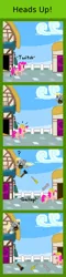 Size: 440x1820 | Tagged: safe, artist:zztfox, derpibooru import, derpy hooves, pinkie pie, pegasus, pony, comic, female, game & watch, headache, helmet, mare, nintendo, pixel art