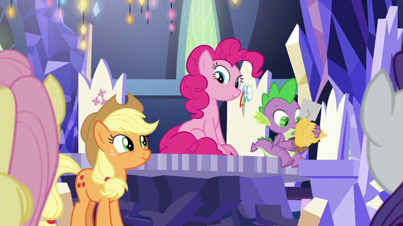 2044981 Safe Derpibooru Import Screencap Applejack Fluttershy Pinkie Pie Rarity Spike 9290