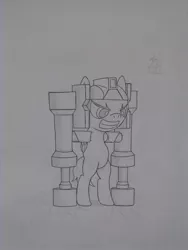 Size: 900x1200 | Tagged: safe, artist:bonsai-tree009, derpibooru import, rumble, pony, crossover, crumble before rumble, lineart, parody, piledriver, rumble (transformers), traditional art, transformers, wings