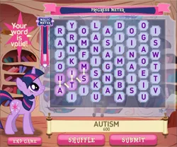 Size: 652x543 | Tagged: autism, derpibooru import, game, safe, solo, twilight sparkle, twilight sparkle's magical mysteries