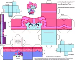 Size: 2979x2354 | Tagged: safe, artist:grapefruitface1, derpibooru import, kiwi lollipop, equestria girls, equestria girls series, sunset's backstage pass!, spoiler:eqg series (season 2), arts and crafts, craft, cubeecraft, k-lo, papercraft, printable, solo