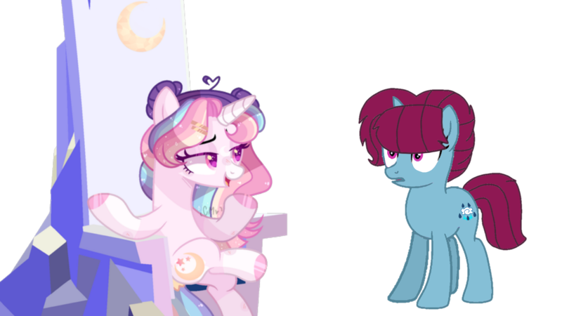 Size: 1920x1080 | Tagged: safe, alternate version, artist:moon-rose-rosie, artist:徐詩珮, derpibooru import, oc, oc:celestial moon, oc:spring grezt, alicorn, pony, unicorn, alicorn oc, base used, female, friendship throne, horn, magical lesbian spawn, mare, next generation, offspring, parent:rainbow dash, parent:spring rain, parent:tempest shadow, parent:twilight sparkle, parents:springshadow, parents:twidash, simple background, transparent background, wings