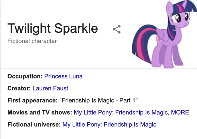 Size: 912x646 | Tagged: safe, derpibooru import, twilight sparkle, twilight sparkle (alicorn), alicorn, pony, female, implied princess luna, mare, text, wikipedia, you had one job