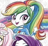 Size: 161x155 | Tagged: safe, artist:ritalux, derpibooru import, fluttershy, rainbow dash, rarity, equestria girls, equestria girls series, spoiler:eqg series (season 2), female, offscreen character, picture for breezies
