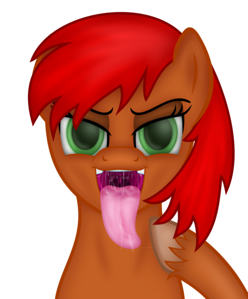 Size: 5400x6521 | Tagged: suggestive, artist:emu34b, derpibooru import, oc, oc:roxie (kunoichipikachu), unofficial characters only, earth pony, pony, absurd resolution, drool, female, maw, mawshot, one eye closed, open mouth, simple background, solo, solo female, tongue out, unshorn fetlocks, vector