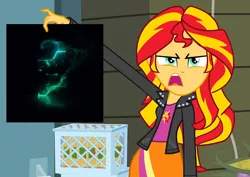 Size: 1016x720 | Tagged: safe, derpibooru import, edit, edited screencap, screencap, sunset shimmer, equestria girls, equestria girls (movie), deviantart, deviantart eclipse, exploitable meme, meme, solo, sunset is disgusted