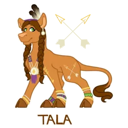 Size: 600x600 | Tagged: anklet, artist:flashbrush, bisony, bracelet, derpibooru import, ear piercing, earring, feather, female, headband, hybrid, icey-verse, jewelry, mare, necklace, oc, oc:tala (ice1517), offspring, parent:braeburn, parent:little strongheart, parents:braeheart, piercing, safe, simple background, solo, tattoo, transparent background, unofficial characters only, unshorn fetlocks, wristband