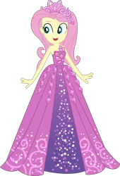 Size: 6934x10183 | Tagged: safe, artist:marcorois, derpibooru import, fluttershy, costume conundrum, equestria girls, equestria girls series, spoiler:choose your own ending (season 2), spoiler:eqg series (season 2), bare shoulders, clothes, costume conundrum: rarity, dress, princess fluttershy, sleeveless, solo, strapless, vector