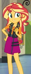 Size: 330x772 | Tagged: safe, derpibooru import, screencap, sunset shimmer, do it for the ponygram!, equestria girls, equestria girls series, spoiler:eqg series (season 2), cropped, female, looking at you, solo