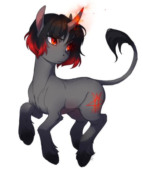 Size: 1933x2329 | Tagged: source needed, safe, artist:maccoffee, derpibooru import, oc, oc:ada, unofficial characters only, classical unicorn, pony, unicorn, cloven hooves, d'lirium, horn, image, leonine tail, magic, png, simple background, transparent background, unshorn fetlocks