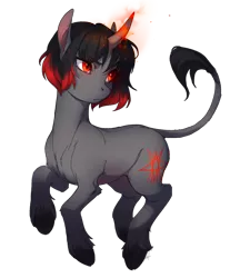 Size: 1933x2329 | Tagged: source needed, safe, artist:maccoffee, derpibooru import, oc, oc:ada, unofficial characters only, classical unicorn, pony, unicorn, cloven hooves, d'lirium, horn, image, leonine tail, magic, png, simple background, transparent background, unshorn fetlocks