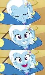 Size: 1920x3232 | Tagged: safe, derpibooru import, screencap, trixie, do it for the ponygram!, equestria girls, equestria girls series, spoiler:eqg series (season 2), collage, cute, diatrixes, female, looking at you, smiling, solo, suddenly trixie