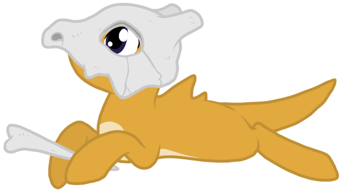 Size: 698x387 | Tagged: safe, artist:nukeleer, derpibooru import, ponified, cubone, pony, crossover, pokémon