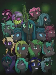 Size: 753x1000 | Tagged: artist:moonsango, blue changeling, changeling, changeling oc, derpibooru import, green changeling, oc, oc:ælaña, oc:asphodel, oc:fidelis, oc:fidin, oc:flitter, oc:fuchsia, oc:iaso, oc:ichora, oc:jinx, oc:krasus, oc:laska, oc:medli, oc:moon coral, oc:pascal, oc:raptor, oc:stella, pink changeling, purple changeling, queen chrysalis, safe