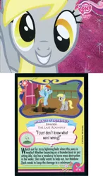 Size: 680x1166 | Tagged: safe, derpibooru import, derpy hooves, rainbow dash, pegasus, pony, the last roundup, female, i just don't know what went wrong, mare, that one nameless background pony we all know and love, trading card