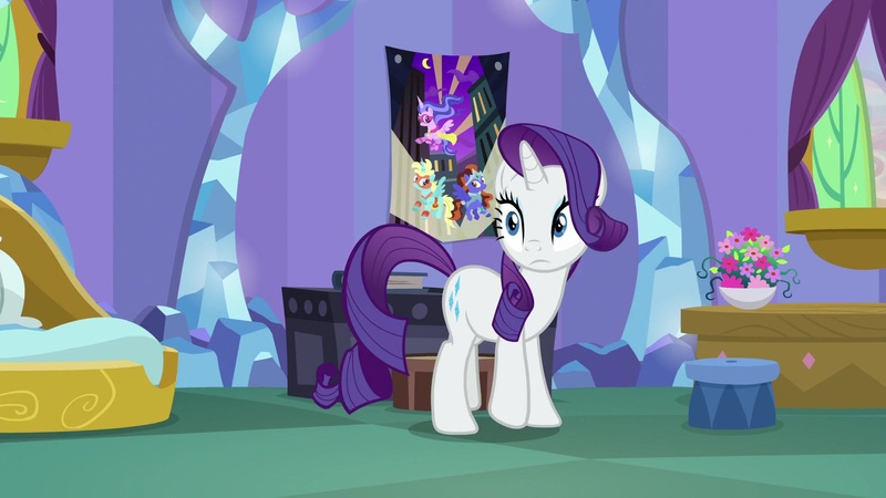 Size: 1920x1080 | Tagged: safe, derpibooru import, screencap, rarity, pony, dragon dropped, solo, spike's room