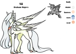 Size: 1024x724 | Tagged: alicorn, artist:oneiria-fylakas, braham, derpibooru import, female, multiple wings, oc, oc:sü, original species, reference sheet, safe, seraph, seraphicorn, simple background, solo, transparent background, unofficial characters only, wings