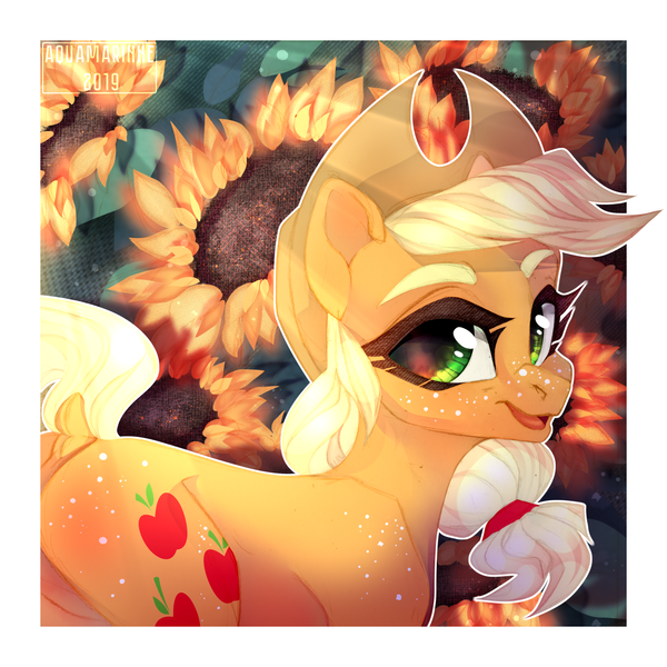 Size: 1866x1866 | Tagged: safe, artist:glastalinka, derpibooru import, applejack, earth pony, pony, applejack's hat, body freckles, butt freckles, cowboy hat, cute, cutie mark, dock, female, freckles, hat, jackabetes, looking at you, looking back, looking back at you, mare, open mouth, smiling, solo