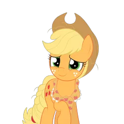 Size: 3000x3000 | Tagged: safe, artist:squipycheetah, derpibooru import, applejack, earth pony, pony, the last problem, applejack's hat, cowboy hat, cute, freckles, granny smith's scarf, happy, hat, looking at you, older, older applejack, raised hoof, simple background, smiling, solo, tail braid, transparent background