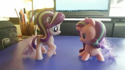 Size: 2064x1161 | Tagged: safe, derpibooru import, starlight glimmer, pony, unicorn, duality, mcdonald's, mcdonald's happy meal toys, merchandise, photo, self ponidox, toy