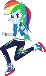 Size: 2060x3441 | Tagged: safe, artist:marcorois, derpibooru import, rainbow dash, do it for the ponygram!, equestria girls, equestria girls series, spoiler:eqg series (season 2), clothes, converse, female, geode of super speed, magical geodes, shoes, simple background, smiling, sneakers, solo, transparent background, vector