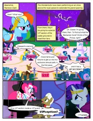 Size: 612x792 | Tagged: safe, artist:newbiespud, derpibooru import, edit, edited screencap, screencap, blaze, blue moon (g4), caesar, count caesar, fire streak, fleetfoot, frederic horseshoepin, lemon hearts, lightning bolt, lyrica lilac, minuette, misty fly, pinkie pie, rainbow dash, rarity, royal ribbon, silver lining, silver zoom, soarin', spitfire, surprise, twilight sparkle, twinkleshine, white lightning, earth pony, pegasus, pony, unicorn, comic:friendship is dragons, the best night ever, background pony, bowtie, clothes, comic, dialogue, female, flying, goggles, hat, jewelry, laurel wreath, looking up, male, mare, monocle, musical instrument, night, open mouth, piano, screencap comic, stallion, stars, surprised, tiara, top hat, unicorn twilight, uniform, wonderbolts, wonderbolts uniform, worried