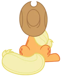 Size: 5399x6794 | Tagged: safe, artist:estories, derpibooru import, applejack, earth pony, pony, absurd resolution, applejack's hat, cowboy hat, female, hat, mare, rear view, simple background, solo, transparent background, vector