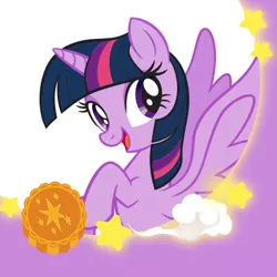 Size: 400x400 | Tagged: safe, derpibooru import, official, twilight sparkle, twilight sparkle (alicorn), alicorn, pony, bust, food, mid-autumn festival, mooncake, portrait, solo, stock vector